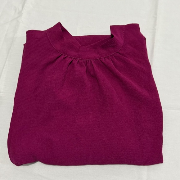 Woman pink/ pusha blouse size medium short sleeve - Picture 6 of 6